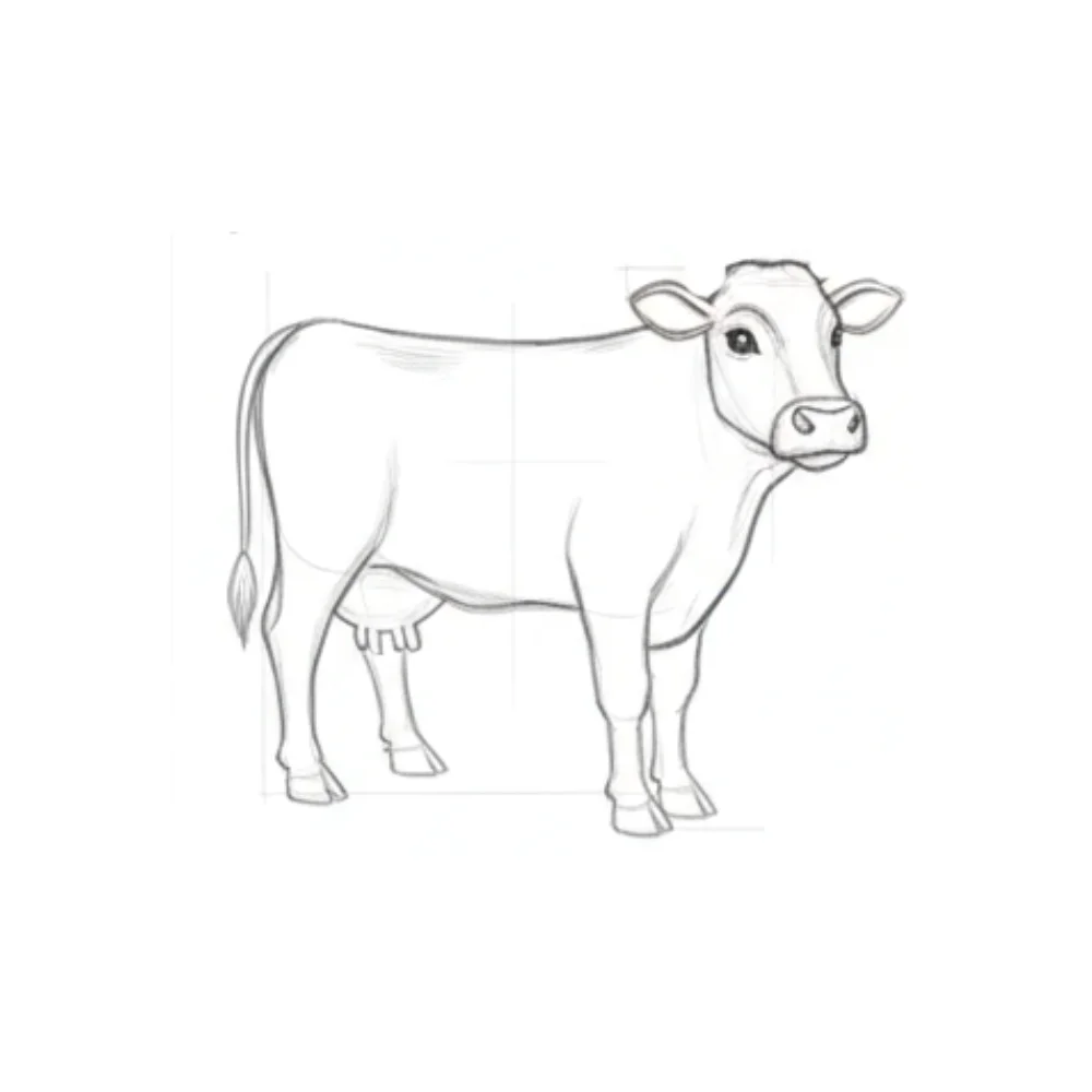 Add head details including eyes, nose, ears