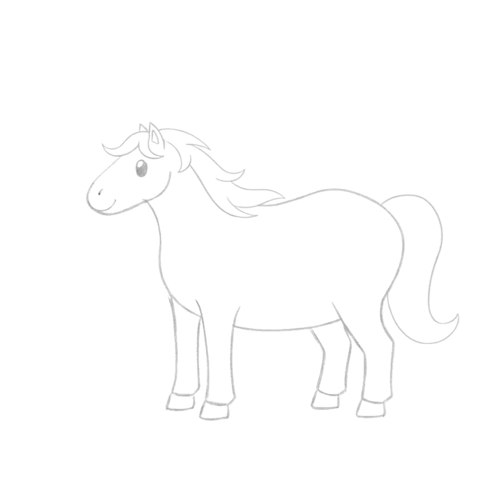 Add moderate details like mane