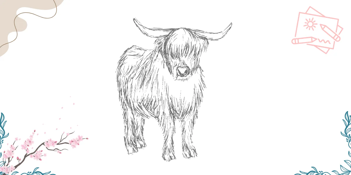 how to draw a cow