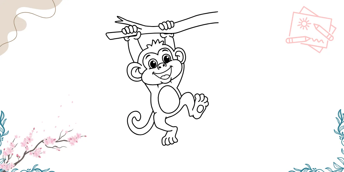 how to draw a monkey