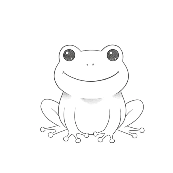 A Happy Frog Drawing