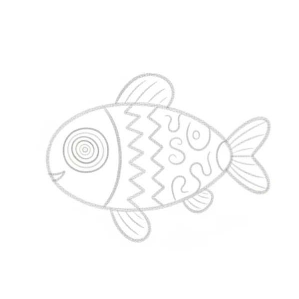 Abstract Fish Drawing