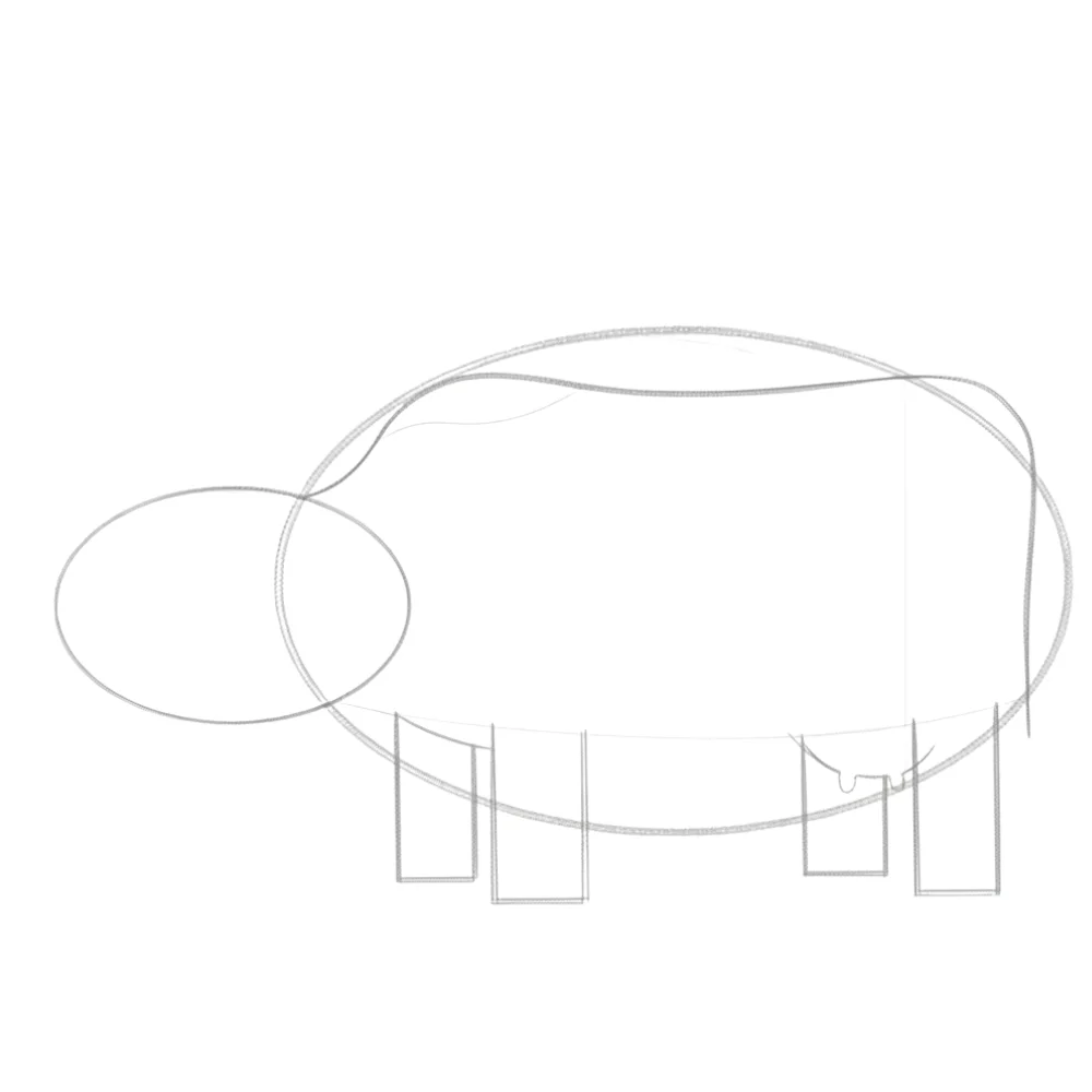 Add leg guidelines and basic leg shapes