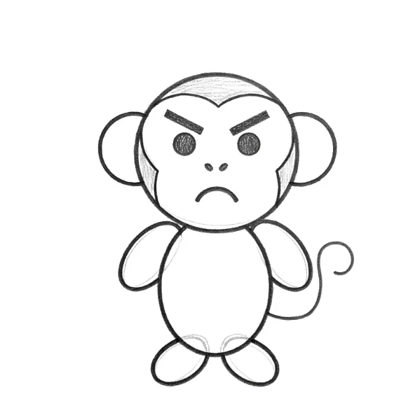 Angry Monkey Drawing