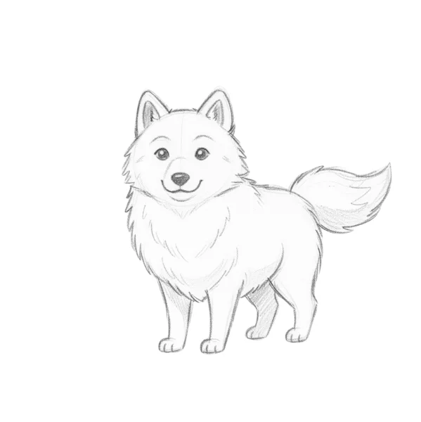 Arctic Wolf Drawing