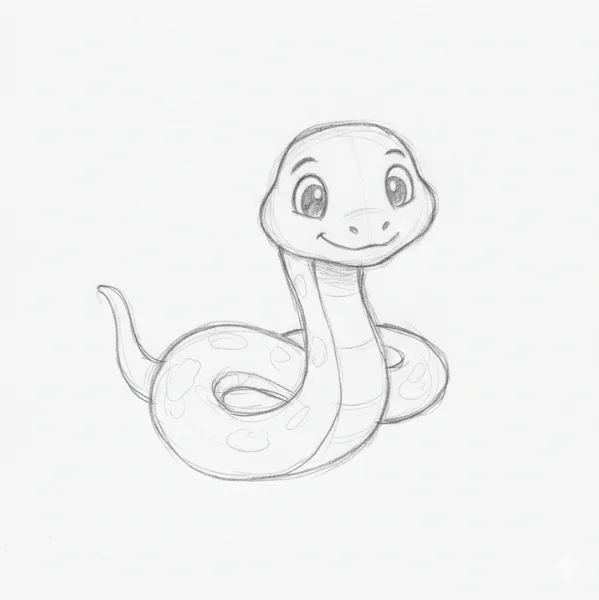Sketch Snake Drawing