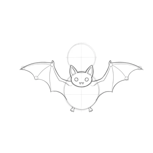 Bat Sketch Drawing