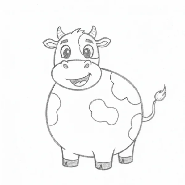 Cartoon Cow Drawing