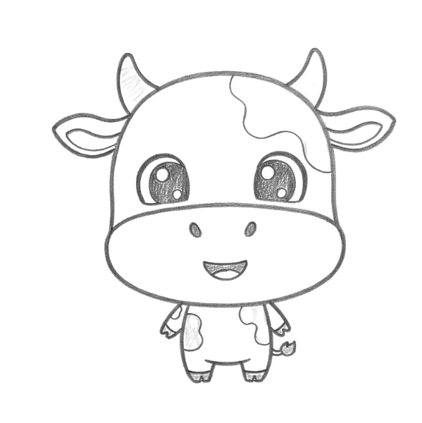 Chibi Cow Drawing