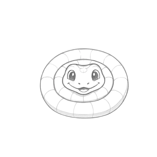 Coiled Snake Drawing