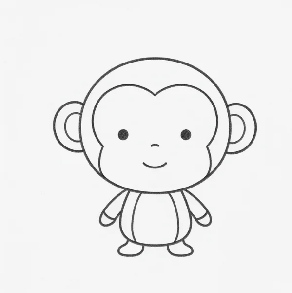 Cute Monkey Drawing