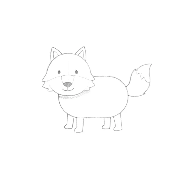 Easy Beginner Wolf Drawing