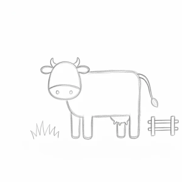 Farm Cow Drawing