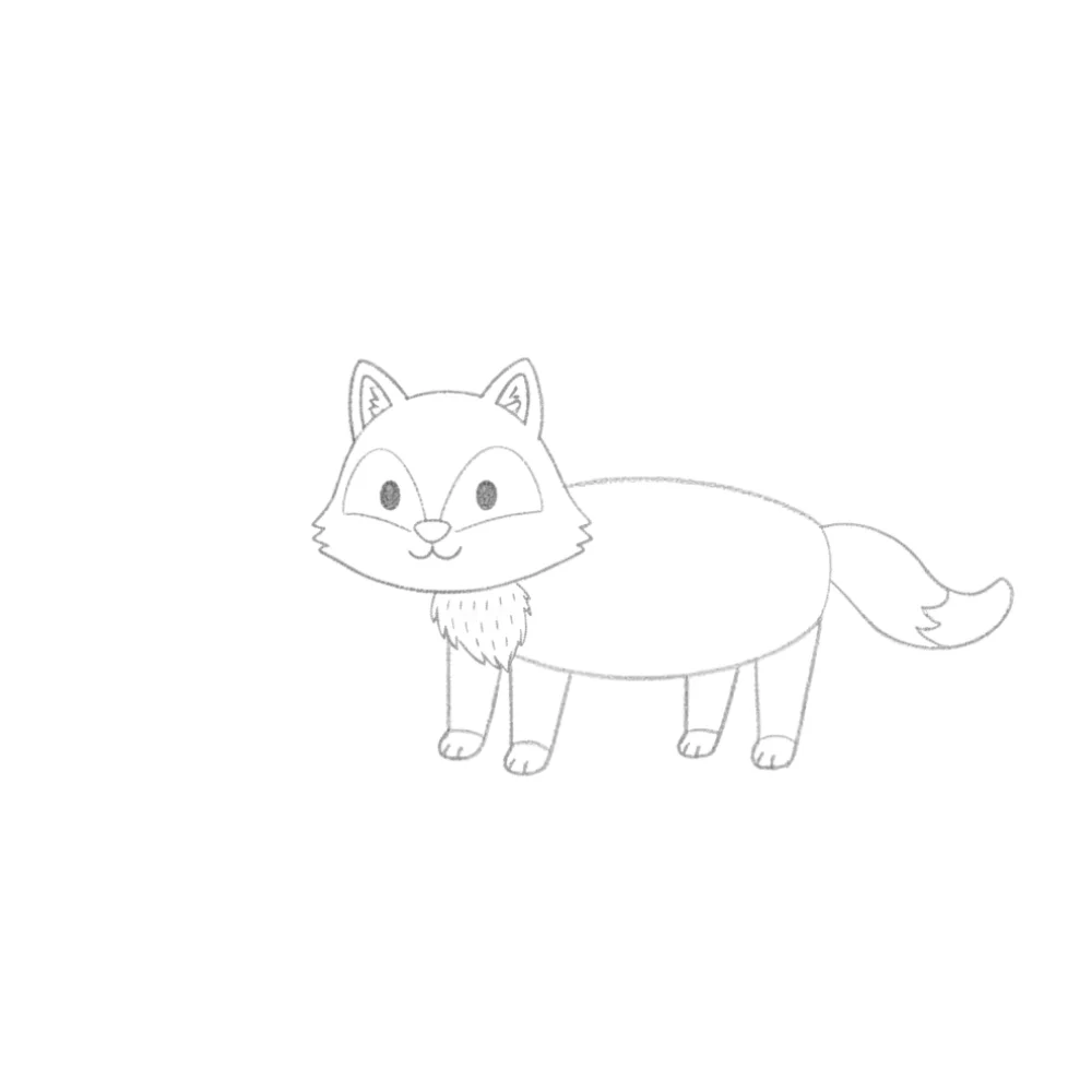 Final Clean Wolf Drawing