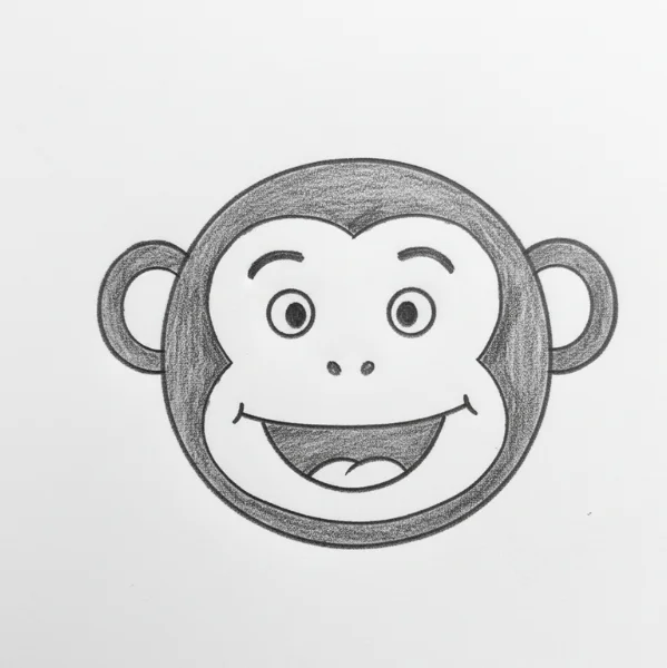 Funny Monkey Expression Drawing