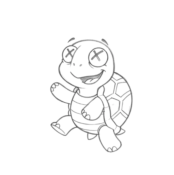 Funny Turtle Drawing