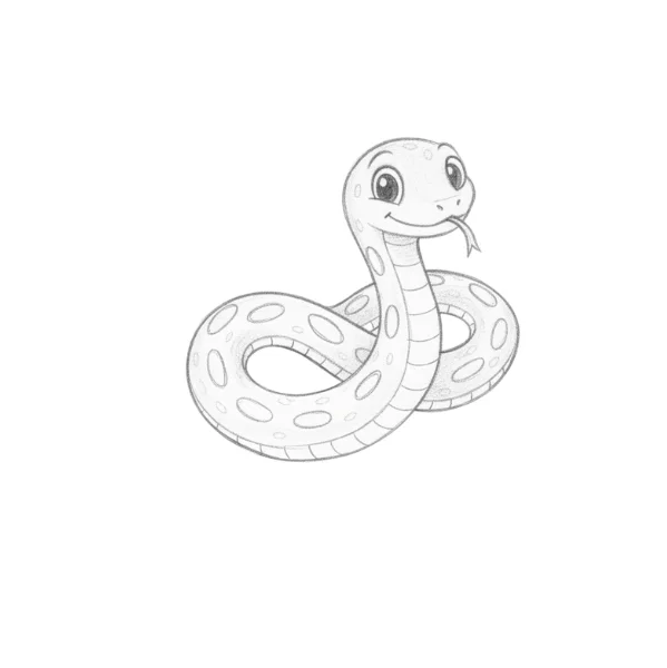 Garden Snake Drawing