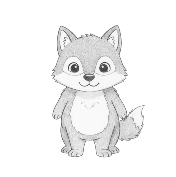 Gray Wolf Drawing