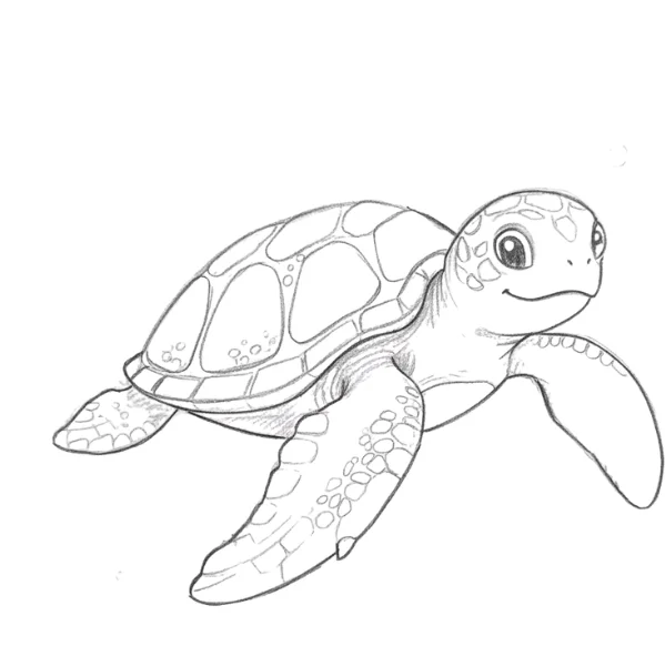Green Sea Turtle Drawing