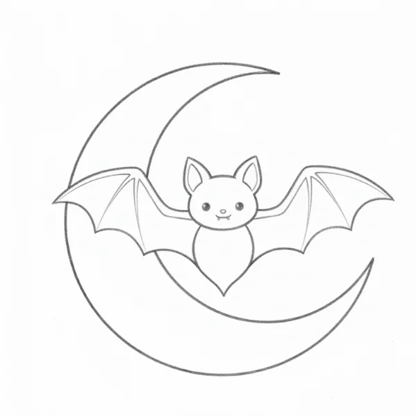 Halloween bat drawing