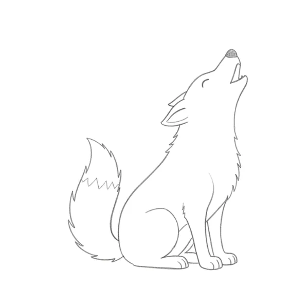Howling Wolf Drawing
