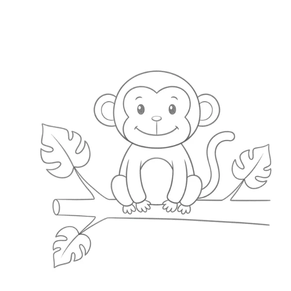 Jungle Monkey Scene Drawing