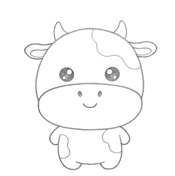 Kawaii Cute Cow Drawing