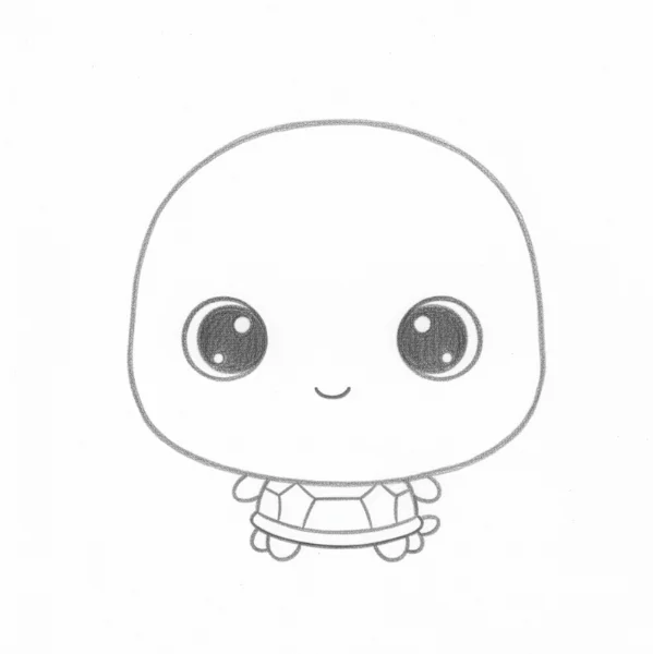 Kawaii Turtle Drawing