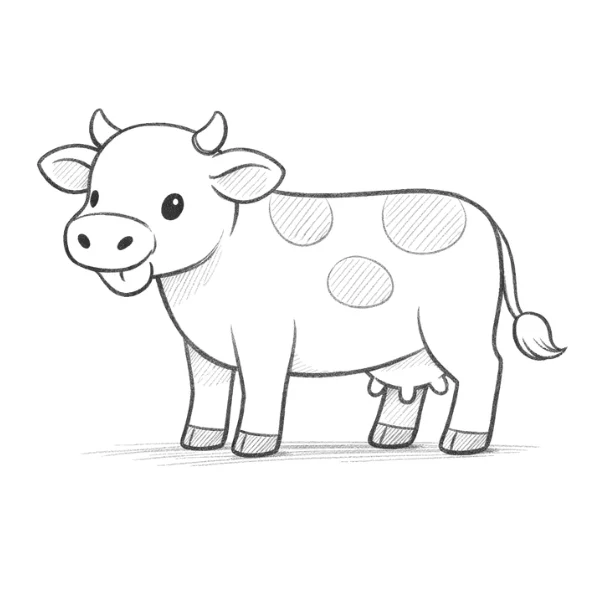 Minimal Cow Drawing