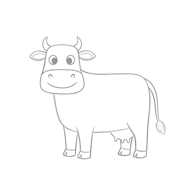 Realistic Cow Drawing