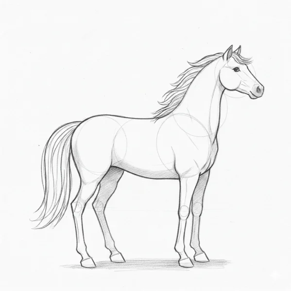 Realistic Horse Drawing