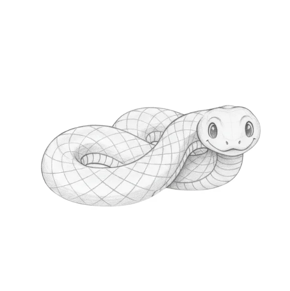 Realistic Snake Drawing