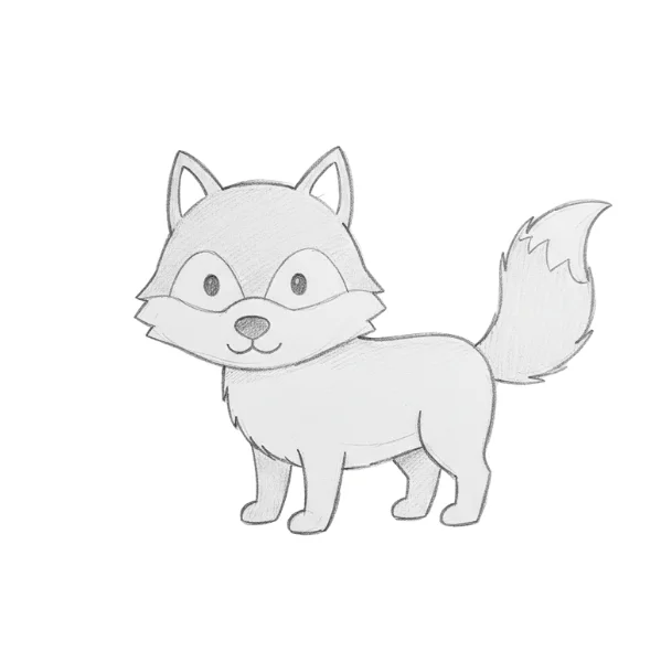 Simple Wolf Drawing