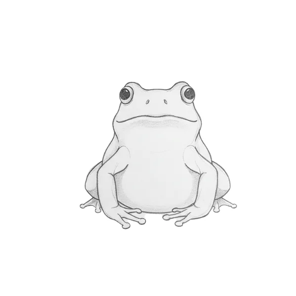 Sitting Frog Drawing