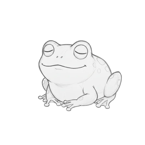 Sleeping Frog Drawing