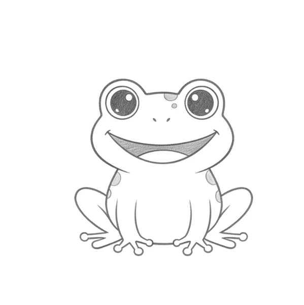 Smiling Frog Drawing