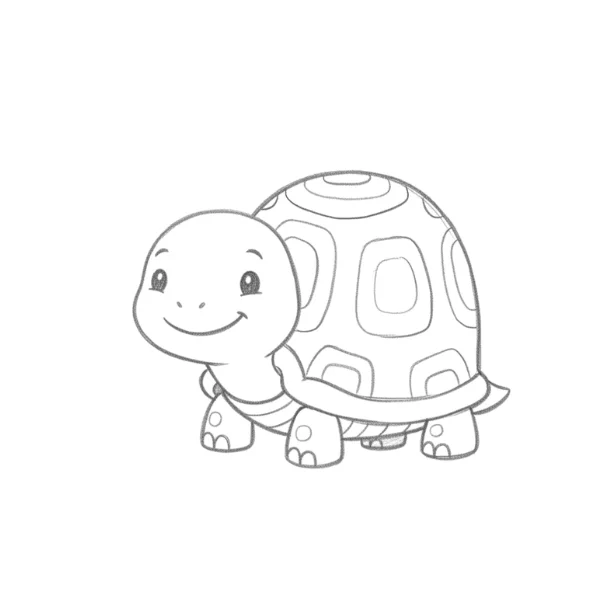 Smiling Turtle Drawing