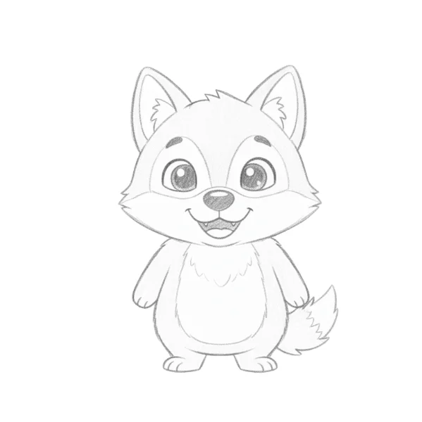 Smiling Wolf Drawing