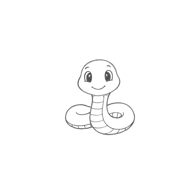 Snake Drawing Small Easy