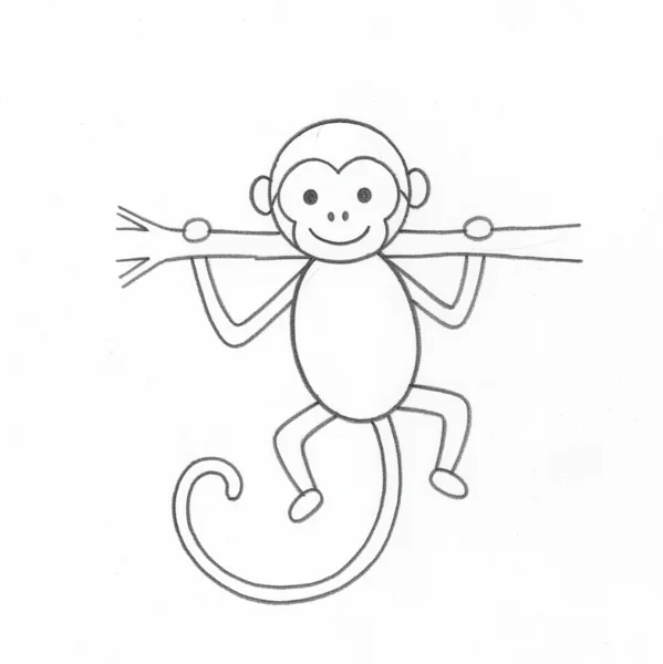 Spider Monkey Drawing