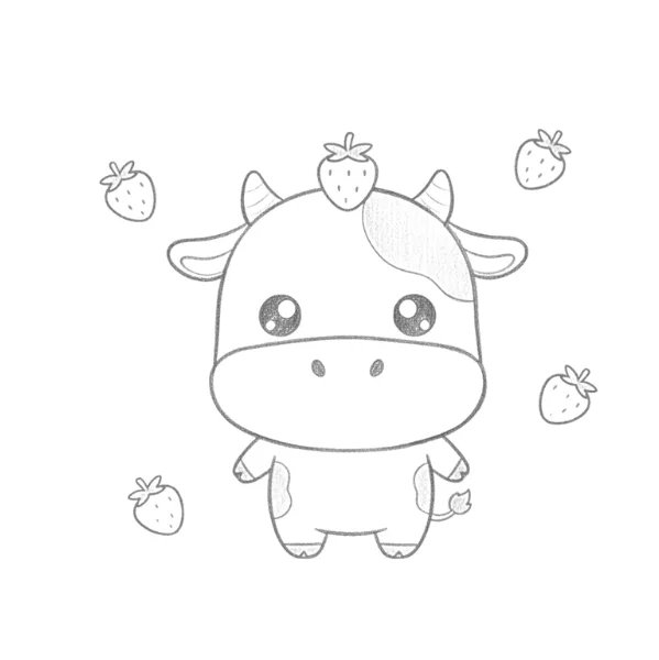 Cute Cow Drawing