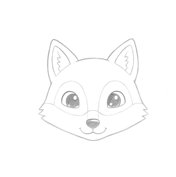 Wolf Face Drawing