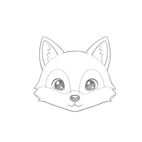 Wolf Head Drawing