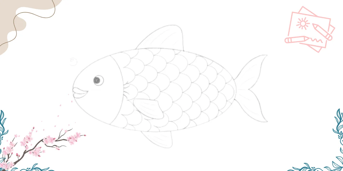 how to draw a fish