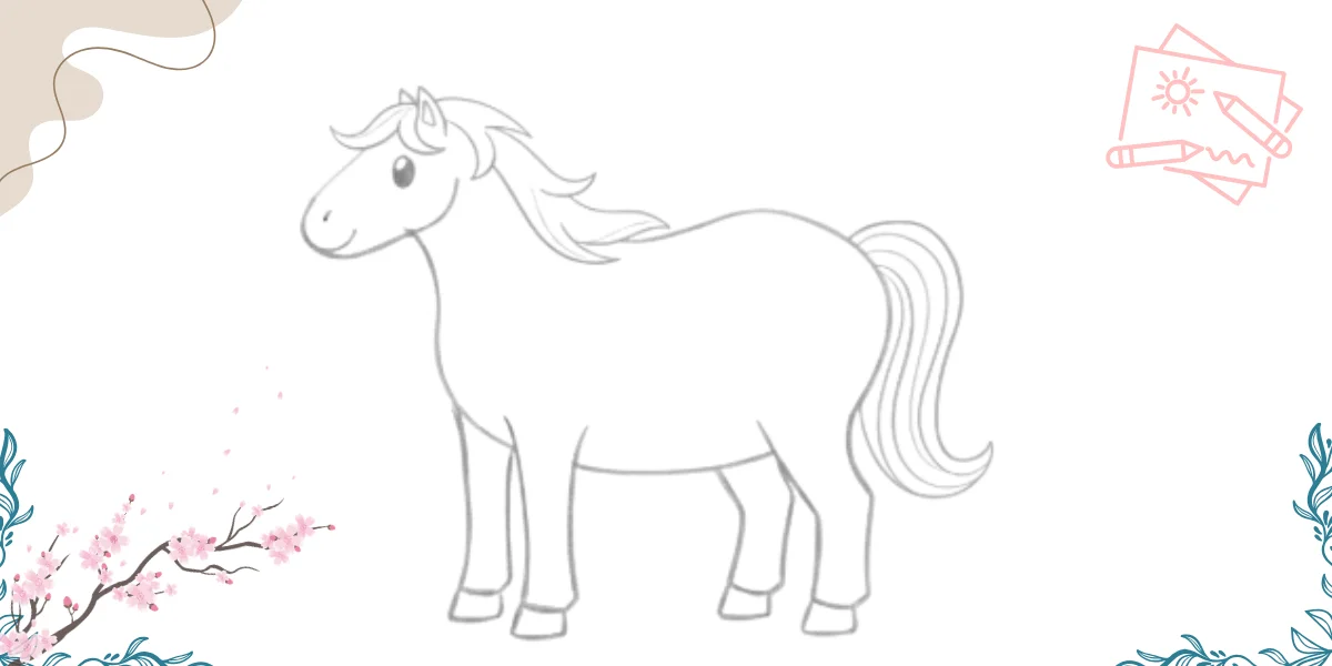 how to draw a horse