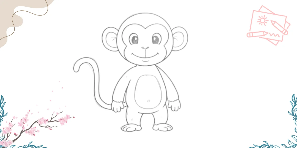 how to draw a monkey