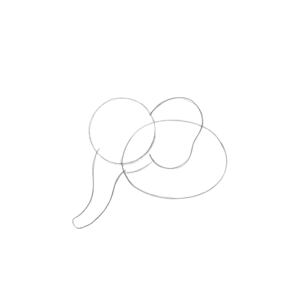Add the trunk and ears