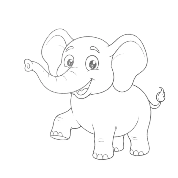 Cartoon Elephant Drawing