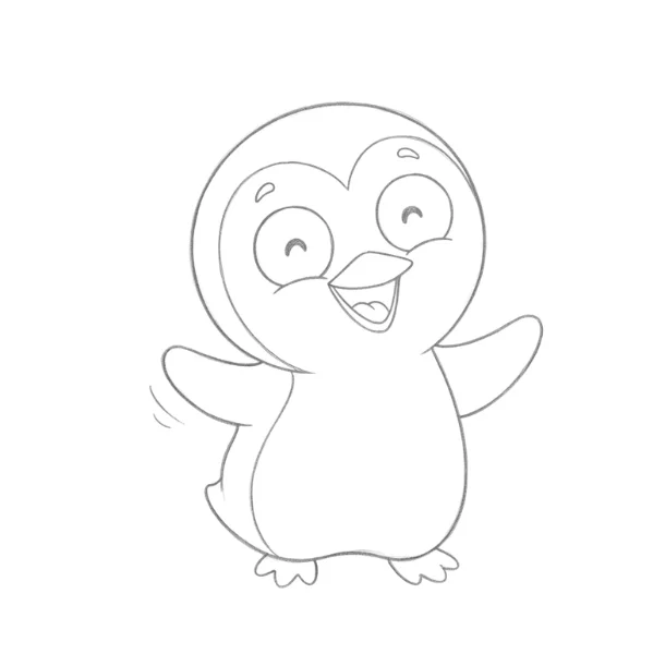 Cartoon Penguin Drawing
