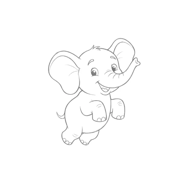 Childrens Elephant Drawing